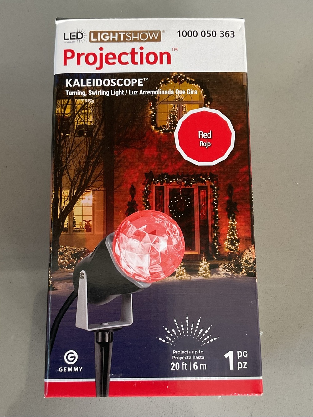 Gemmy LightShow Kaleidoscope LED Projection Projector Indoor/Outdoor Red holiday